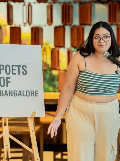 A performer at our "Seasons" themed meetup. Every poem was a reminder that no matter how time shifts, the heart always finds a story.