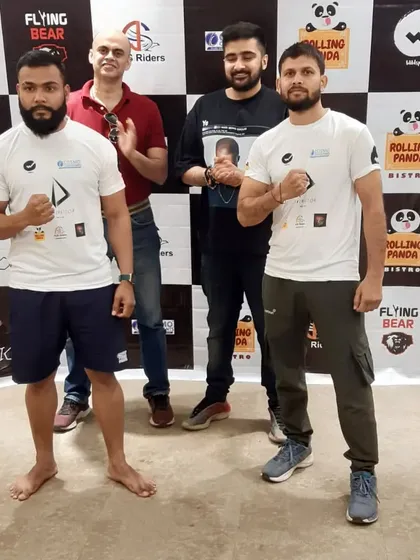 Our team at the Bareilly MMA event. We travel together, we support each other, we win together.