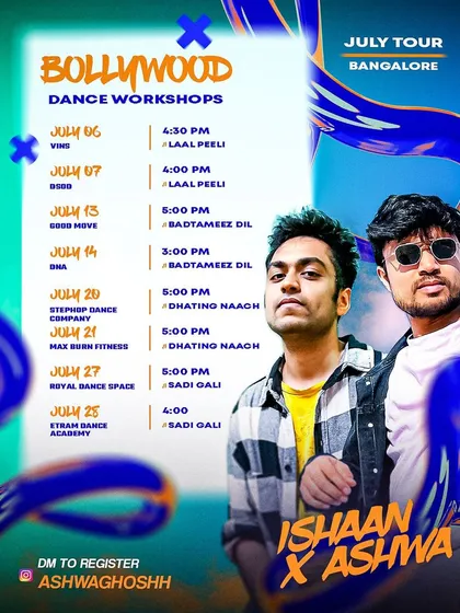 My Bangalore July Tour schedule. I often do city tours, bringing my workshops to different locations like Koramangala, Jayanagar, and Whitefield.