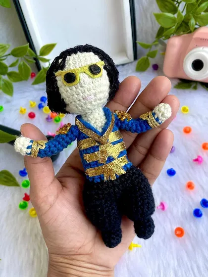 The King of Bollywood, Shah Rukh Khan! This was a replica of his look from the movie 'Happy New Year'. It was a fun challenge to recreate the iconic blue and gold jacket.