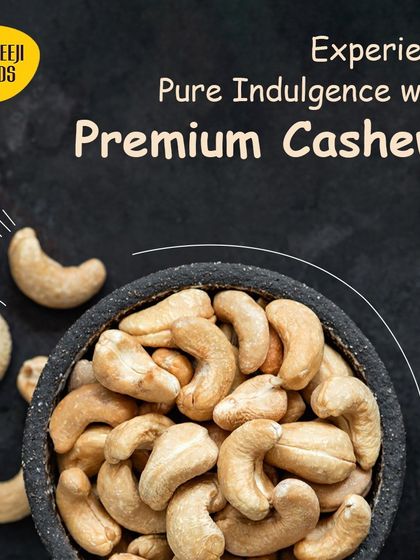 Experience the pure indulgence of my premium cashews. They have a rich, creamy texture that makes them a favorite for snacking or adding to dishes. I select them for their size and quality.