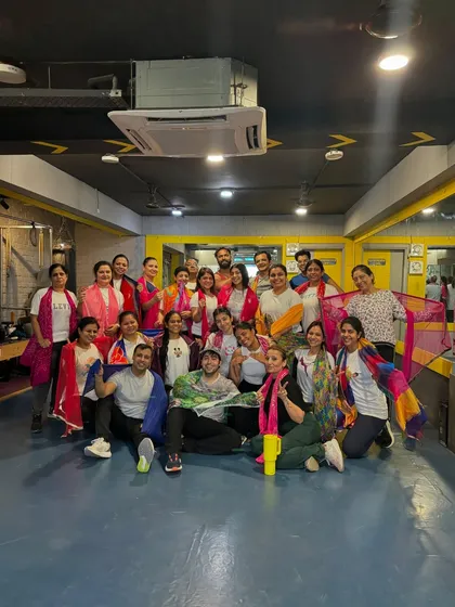 Our Holi theme sessions just get brighter every year. A colorful group picture with our dupattas.
