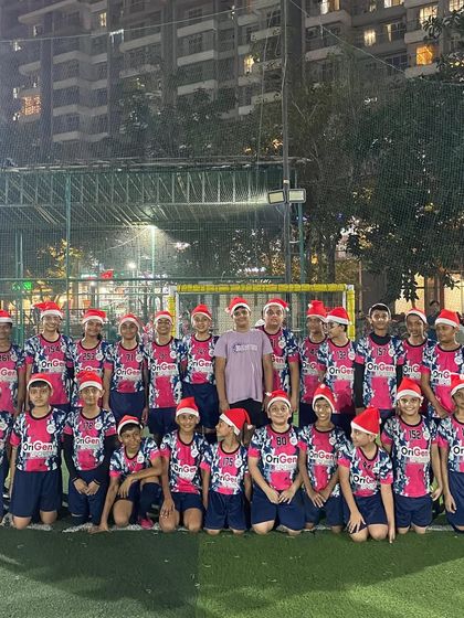 Another group of our players celebrating Christmas together, showcasing the strong sense of community at our academy.