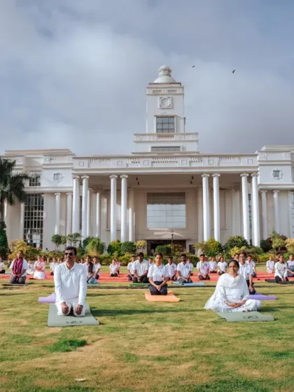 It was a joy to guide over 100 students and faculty at Global Academy of Technology for International Day of Yoga. Their curiosity was not just about postures but about how yoga can bring focus and stillness. Seeing so many people sitting in meditation was a truly beautiful experience.