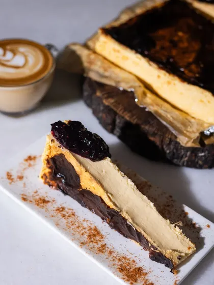 For those who believe dessert can be part of breakfast, I offer my Basque Cheesecake. It's rich and creamy with a beautifully caramelized top, perfect with a cappuccino for an extra indulgent morning.