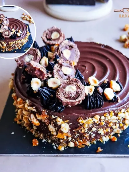 For the ultimate chocolate lover, we launched our Ferrero Hazelnut Belgian Truffle cake. It's a rich, indulgent masterpiece, loaded with the classic taste of Ferrero Rocher and crunchy hazelnuts.