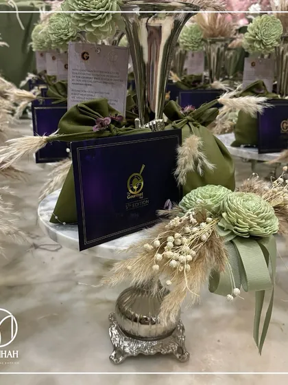 The invitation hampers for The Gourmet Fest, ready to be sent out. Crafting these was an exercise in creating an everlasting first impression.