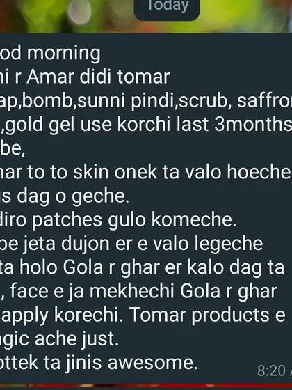 A fantastic review from two sisters who have been using a range of my products for 3 months. They've seen their skin improve, spots fade, and even the dark patches on their neck have cleared up.