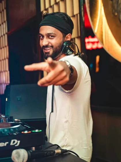 A great night is about connection. From behind the console, my goal is to create a vibe that brings everyone together on the dance floor. This is me in my element at Badmaash, ready to get the party started.