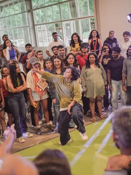 The battle floor at our Spectra festival is where dancers lay it all on the line. This moment captures the raw energy and focus of a 1 vs 1 Hip-Hop battle.