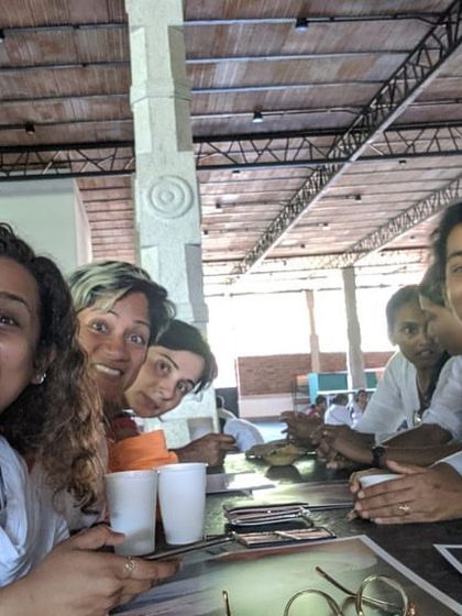 A selfie with my Hatha bunch during our training. The shared meals and moments of connection are just as important as the intense Sadhana.