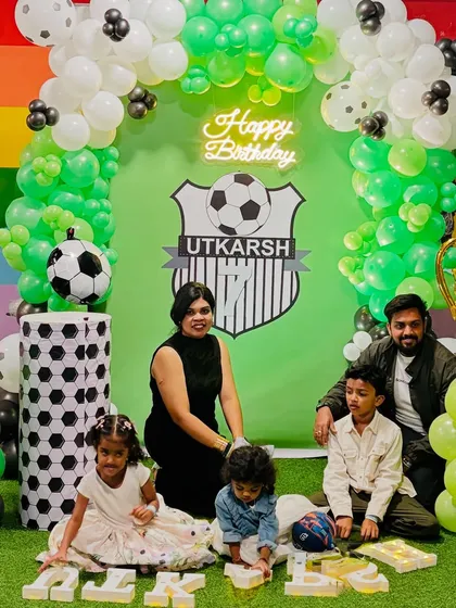 More happy moments from my son's football party. It’s a joy to see family and friends gathered to celebrate, and I strive to create that warm, happy atmosphere for every event I plan.