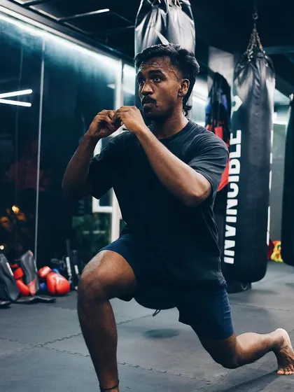 Lunges are a great way to build leg strength and stability, crucial for powerful kicks and solid footwork.