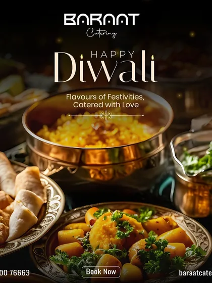 Happy Diwali from my team. I offer flavors of festivities, catered with love for your special celebrations.