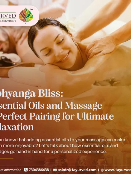 Abhyanga is more than just a massage; it's a therapeutic experience. We use specific essential oils tailored to your dosha imbalance to enhance relaxation, reduce stress, and improve the efficacy of the treatment for pain and stiffness.
