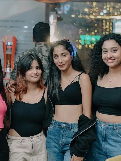 A group of ladies ready for a fun night out. The dance floor at BOHO is always welcoming.