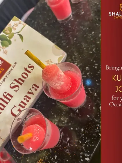 Bringing you Kulfi joy for your occasions. Our Guava Kulfi Shots are a fun and refreshing twist on the classic dessert.
