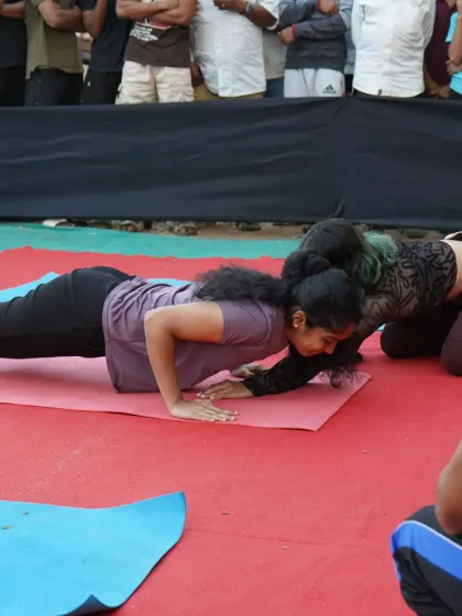 An intense moment during the competition, with a judge ensuring every rep is counted. The standards are high, and our athletes always rise to the occasion.