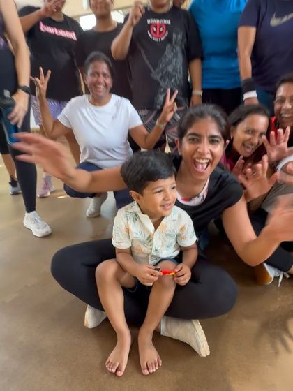 A candid moment with one of the youngest members of our audience after a class. It's all about family and fun.