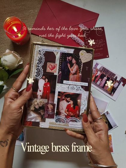 This vintage brass frame is designed to remind her of the love you share, not the fight you had. It’s a thoughtful gift filled with happy memories.