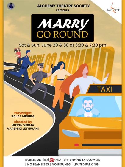 The poster for "Marry Go Round," a comedy presented by Alchemy Theatre Society.