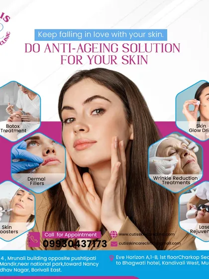 A comprehensive look at the anti-aging solutions we offer. This collage displays various treatments including Botox, Dermal Fillers, Skin Boosters, and Laser Rejuvenation, illustrating the breadth of our expertise.