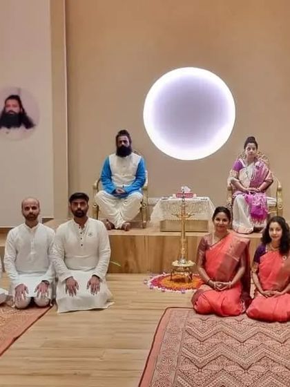 A group of seekers pose for a photo with us at our Bangalore Spiritual Centre. Each program is an opportunity to build a spiritual family.