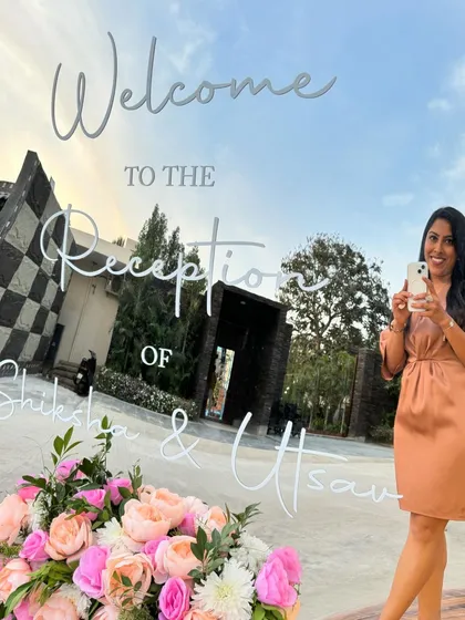 A warm welcome to the reception of Shiksha and Utsav. I love capturing these little details that set the tone for a beautiful evening celebrating love under the stars.