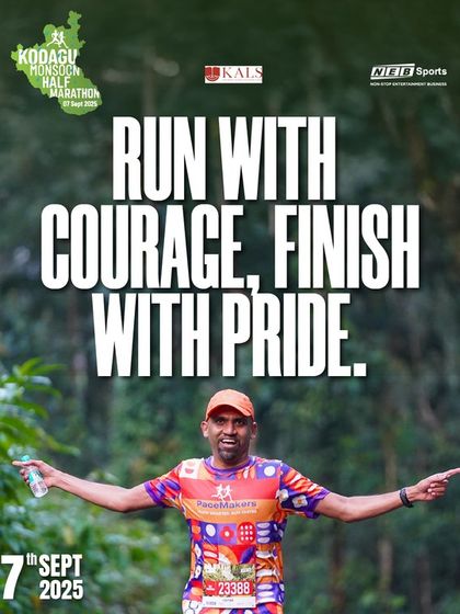 Run with courage, finish with pride. Embrace the monsoon, conquer the course, and let your spirit soar.
