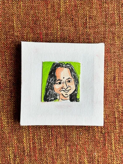 A teeny tiny portrait of my friend, Nehal. We have years of memories together, and this was a small way to celebrate our long friendship.
