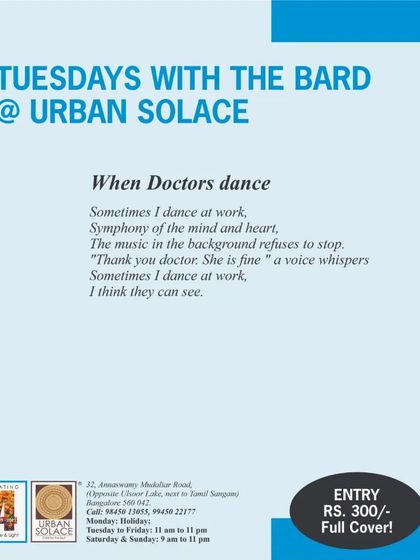 "When Doctors dance," a poem by Dr. Ishan Capoor, offering a unique perspective on finding moments of grace and symphony in the medical profession.
