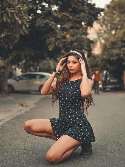 A candid moment during our street shoot. The focus is all on the expression, proving that you don't need an epic location when you have the right energy.