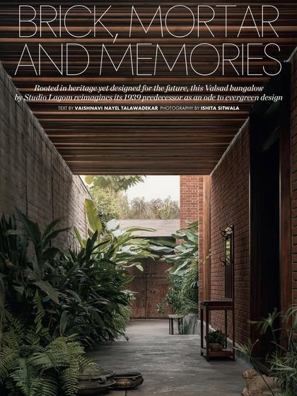 I am so proud to see this project featured in Elle Decor India. The cover story, 'Brick, Mortar, and Memories,' perfectly captures the soulful integration of landscape and heritage that we aimed for.