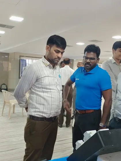 At my Chennai Retailer Meet, I had meaningful interactions with the partners who power my distribution network. Here, my team member explains a product's features.