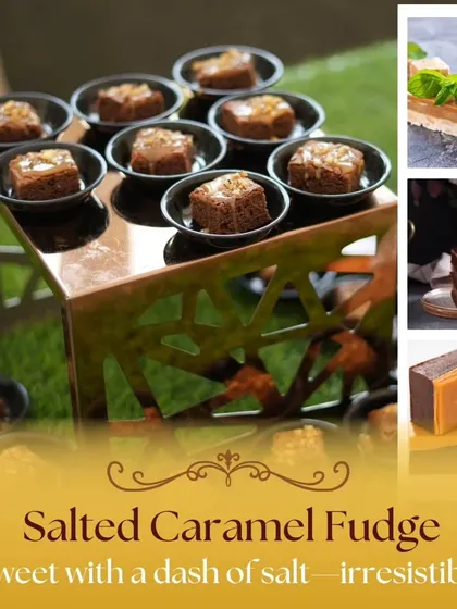 Our Salted Caramel Fudge offers the perfect balance of sweet and salty. These bite-sized treats are an irresistible addition to any dessert spread.