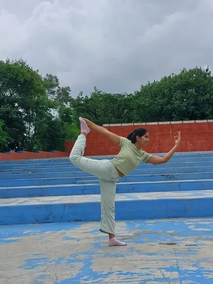Breathing in the beauty of the world at S-VYASA University in Bengaluru. Nature is the ultimate yoga studio.