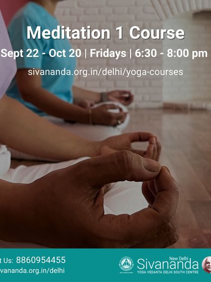 Details for an upcoming Meditation 1 course. We provide all the necessary information, including dates and times, to make it easy for you to join and commit to your practice.