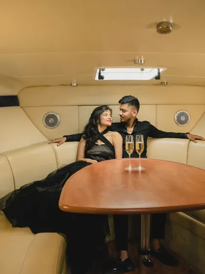 An exclusive yacht photoshoot in Goa offers a touch of luxury and adventure. We capture both intimate and glamorous moments as you cruise along the beautiful coastline.