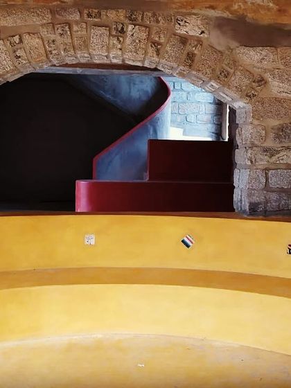 It was so exciting to see the beautiful tiles made by school children become a permanent part of their new building. Their art is now inscribed forever in the walls and floors.