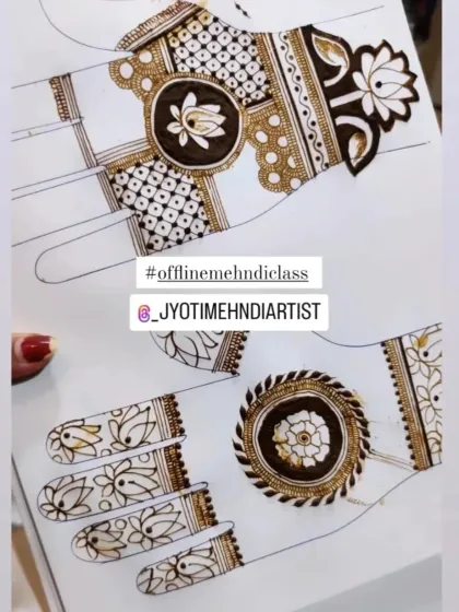 These practice sheets show different minimalist and Indo-Western design ideas, focusing on clean lines and open space.