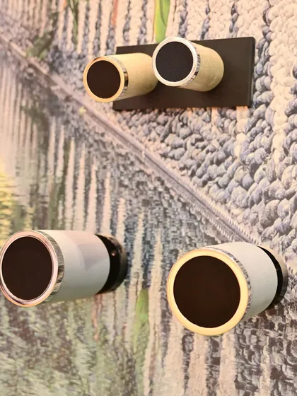 The Icarus wall-mounted speakers from Architettura Sonora deliver precision in every note. Their unique cylindrical design and premium finishes allow them to be installed as a deliberate architectural feature, enhancing the visual and auditory landscape of a room.