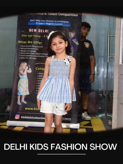 A sweet and simple look for this young participant at the auditions. It's not just about fancy clothes, but about the confidence to walk the ramp.