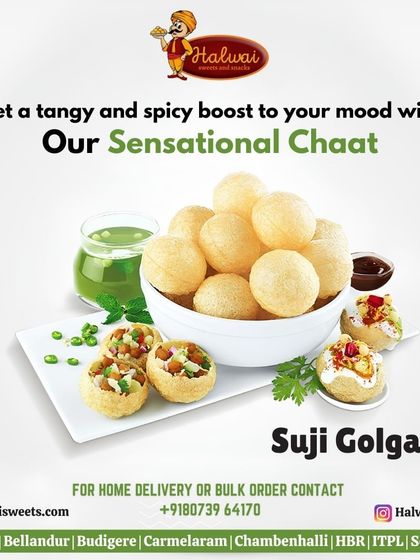 Get a tangy and spicy boost to your mood with my sensational Suji Golgappe, bursting with flavor.