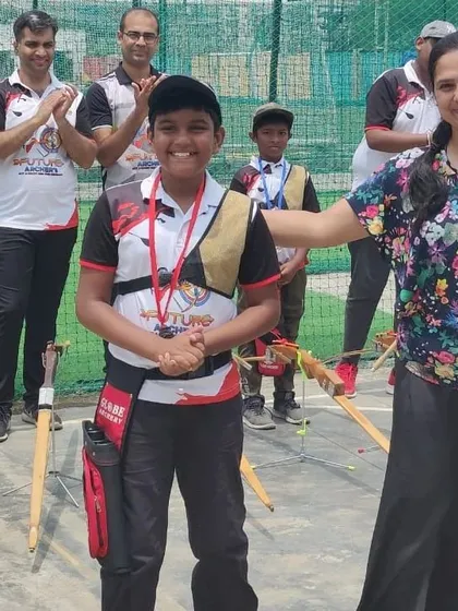 The smile of a champion. One of our young archers beams with pride after receiving his medal at the 2nd Inter Academy Competition in 2022.