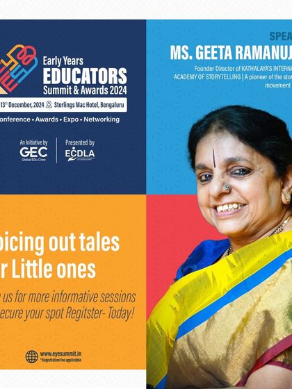 The official speaker announcement for my session at the Early Years Educators Summit & Awards 2024 in Bengaluru.