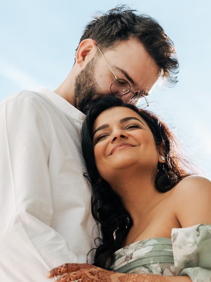 An intimate embrace that captures the beginning of their journey in Spain. Our styling for their pre-wedding shoot was designed to feel personal, comfortable, and full of ease.