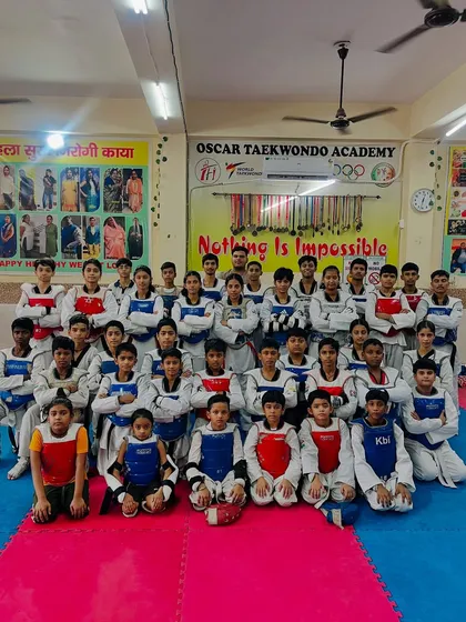 Welcome to the House of Champions. This is my team, a unit of disciplined athletes in full Kyorugi gear, ready for battle. We stand together, we fight together, we win together.