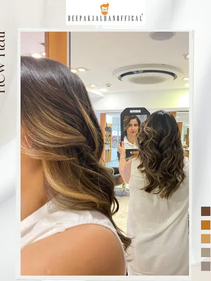 Slay this summer look with sun-kissed curls. This balayage technique creates a natural, low-maintenance color that looks amazing.