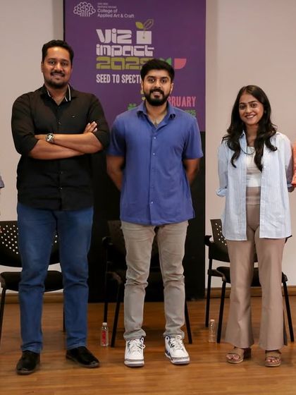 Standing with my fellow panelists at Rachana Sansad. I was honored to share the stage with such incredible creatives and contribute to a discussion about our shared passion.