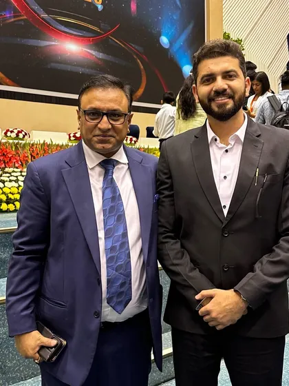 With Mr. Pradeep Rai, Senior Advocate and Vice President of the Supreme Court Bar Association (SCBA), at a legal event.
